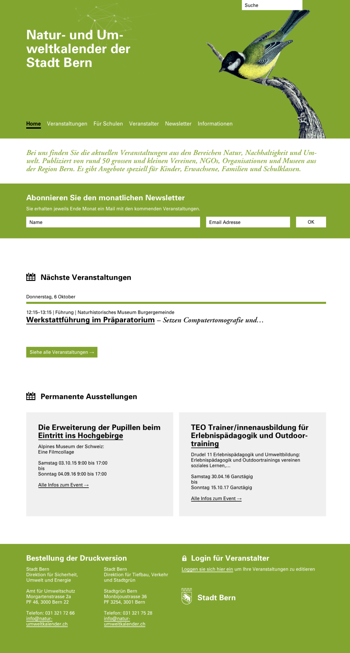 Natur Umweltkalender Bern Webdesign Outline4 2 Webdesign Bern Schweiz